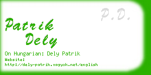 patrik dely business card